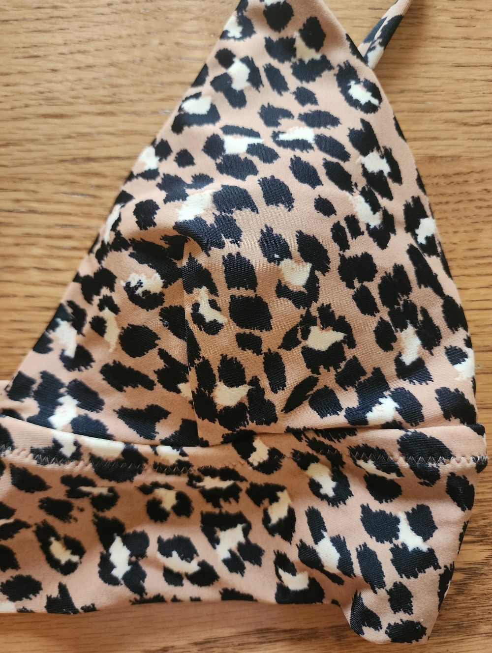 Aerie Women's Swimwear Animal Print Triangle Padded Bikini Top Small S - Picture 2 of 6